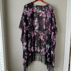 Fringe kimono